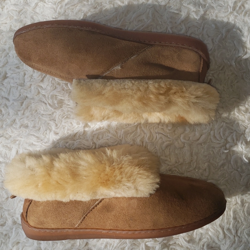 Minnetonka Golden Tan Sheepskin Ankle Boot Brand New Without Box 7 - Picture 8 of 16